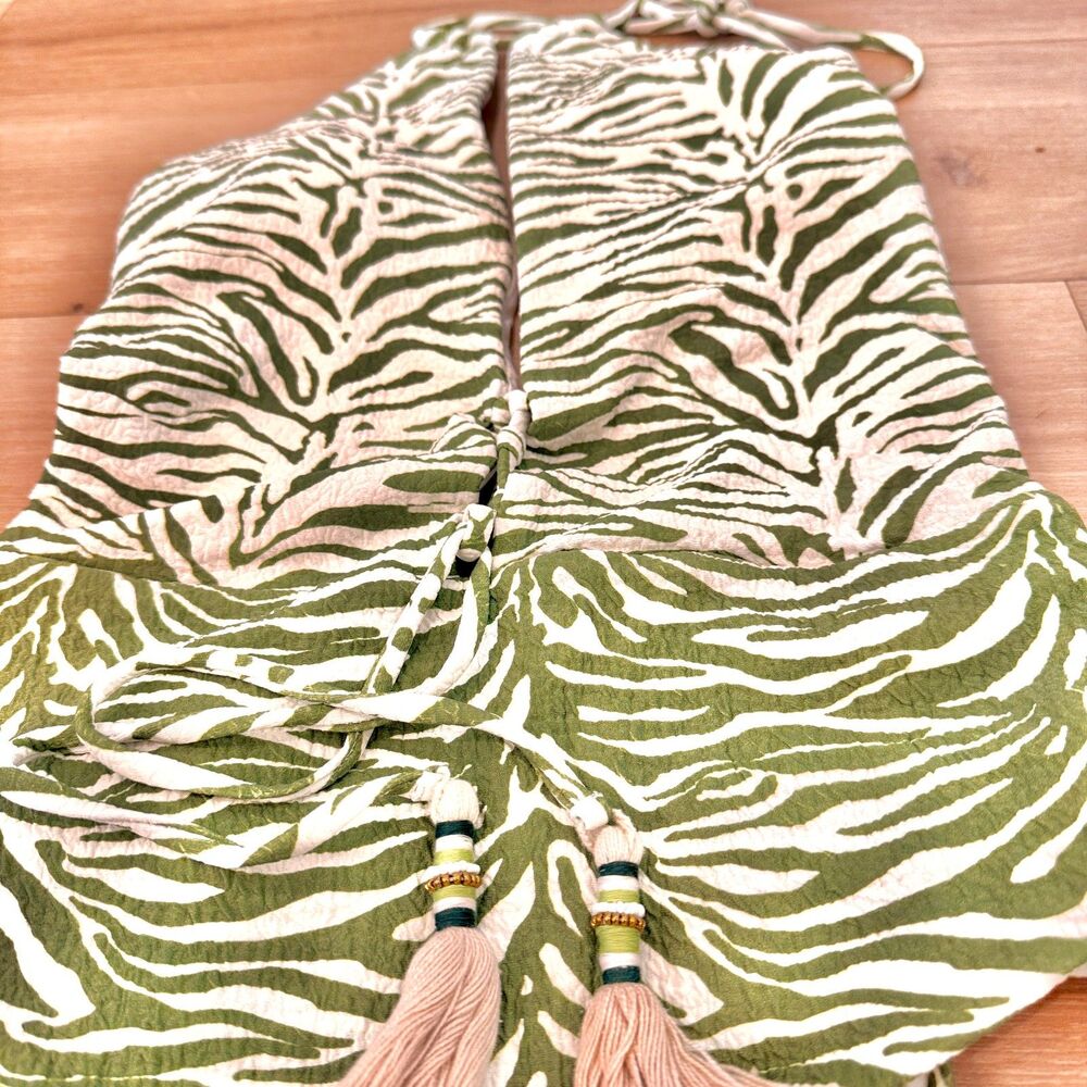 Cosita Linda Zebra Plunger High Neck One Piece - Size Large - New w Tags - Picture 5 of 5